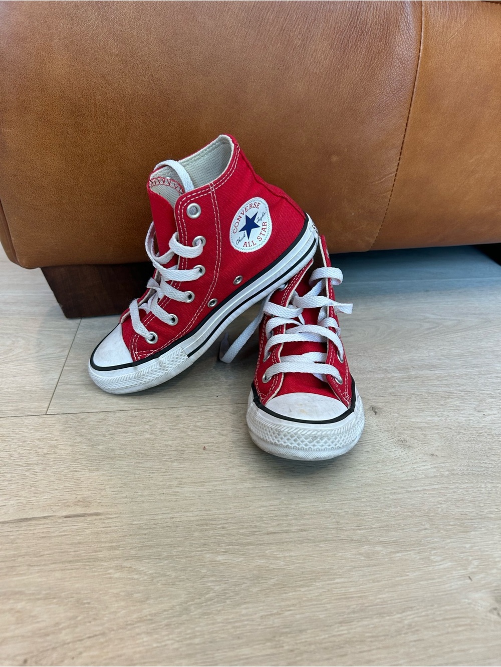 Converse Kids Red White High-Top Sneakers
